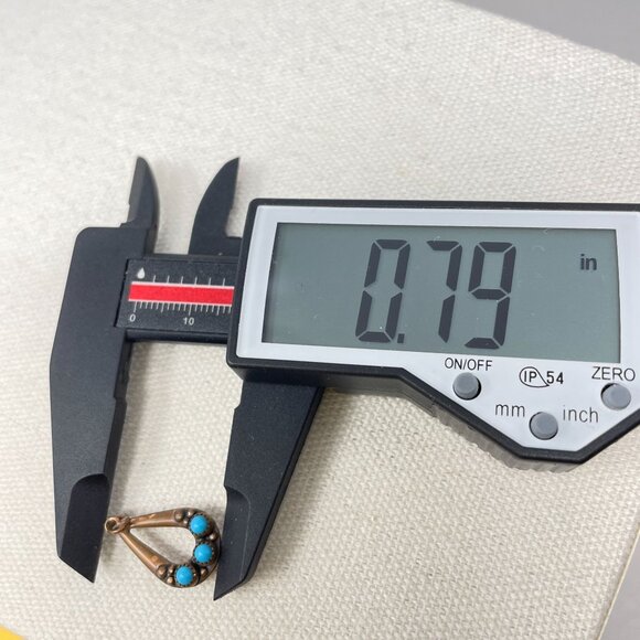 Wheeler‎ WMCO Native American Copper Turquoise Teardrop Pendant - Picture 15 of 15